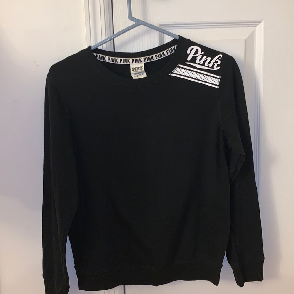 VS PINK black long sleeved sweater, size XS